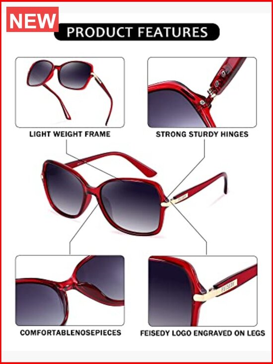 Vintage Square Polarized Sunglasses UV400 Protection for Women